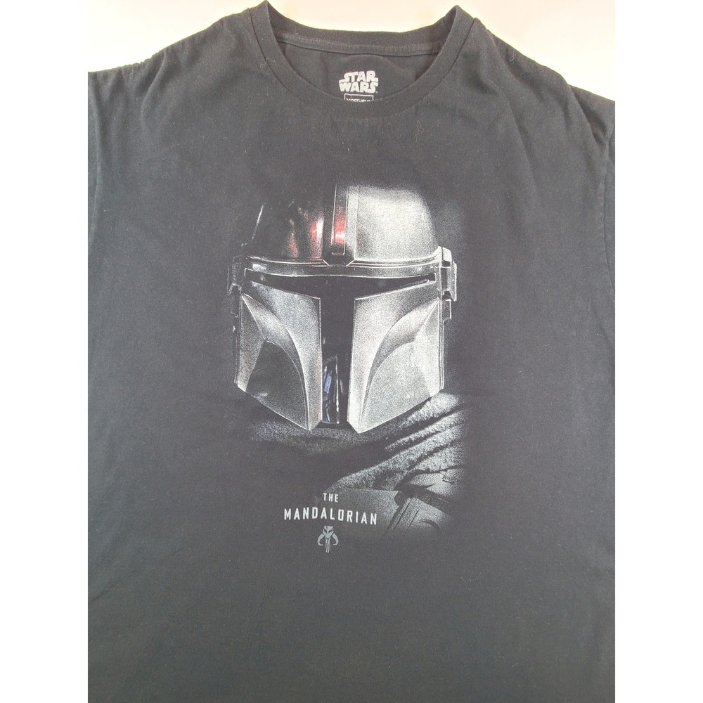 Star Wars Mandalorian Mens 2XL Black T Shirt Fifth Sun Din Djarin‎ Bounty Hunter